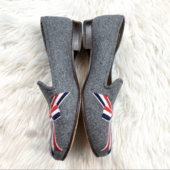 Stubbs Wootton Brooks Brothers Bow Wool Loafers - Picture 5 of 8